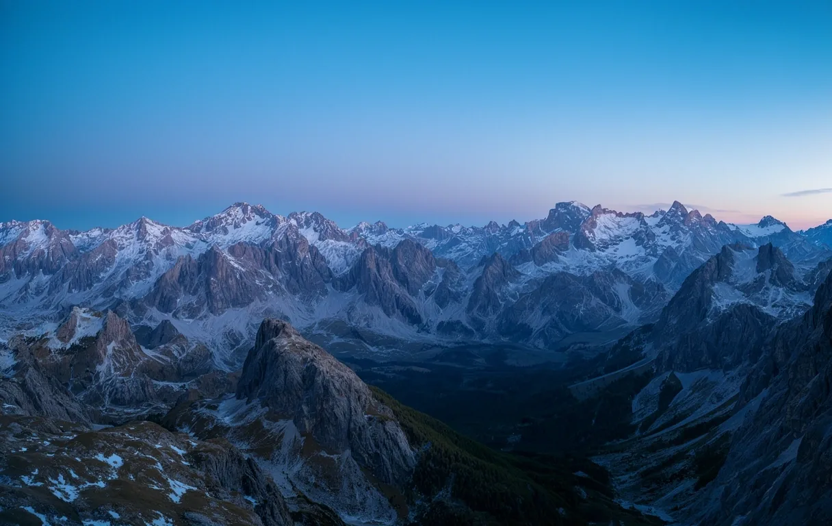 Sierras españolas al atardecer